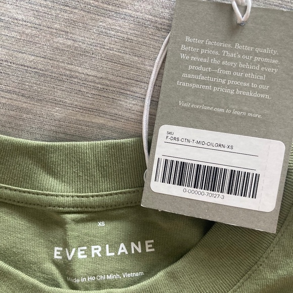 NWOT Everlane The Long Weekend Tank Dress in Artichoke Green XS - Picture 5 of 14